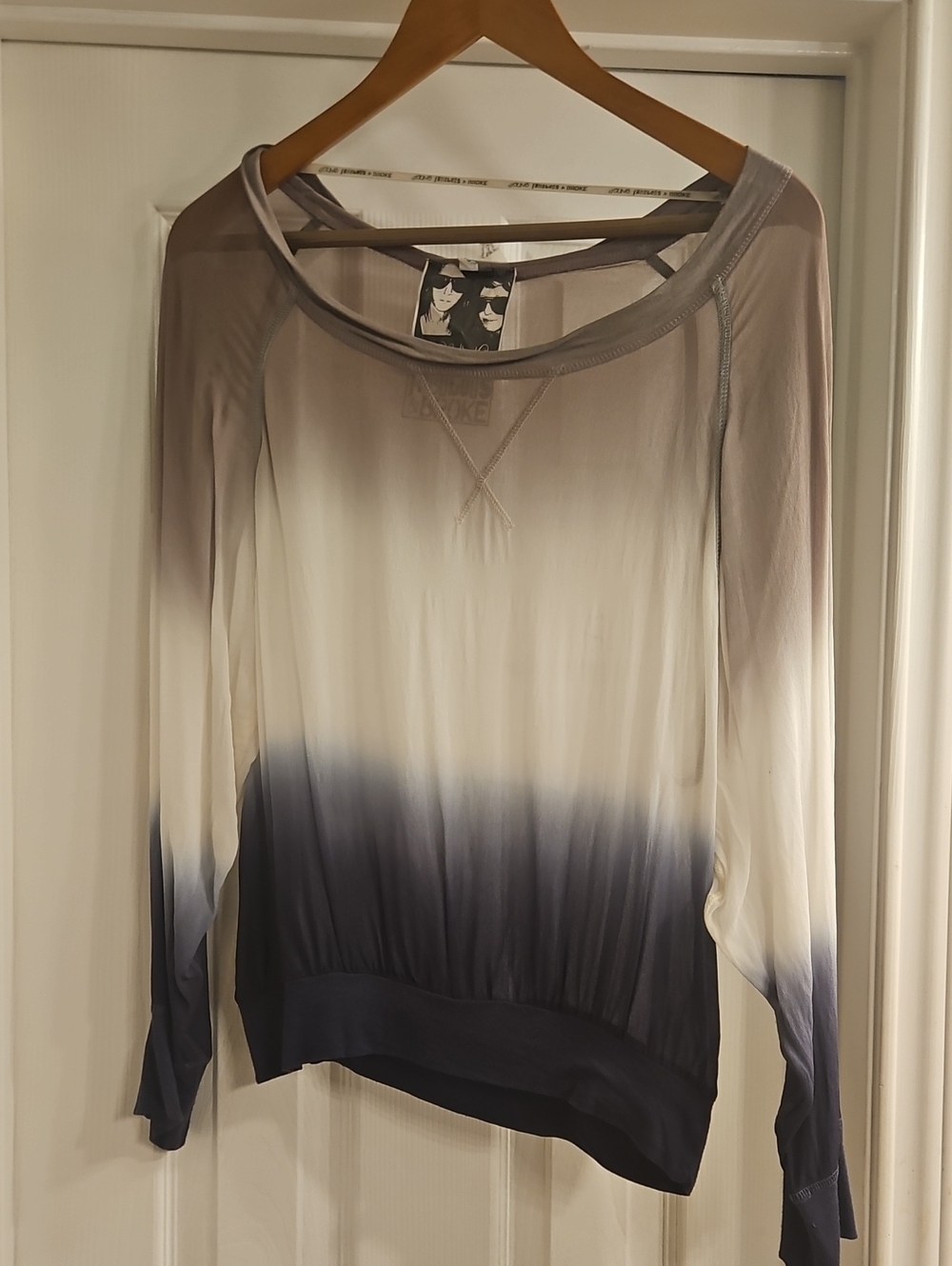 Young Fabulous & Broke Sheer Ombre Long-Sleeve Top
